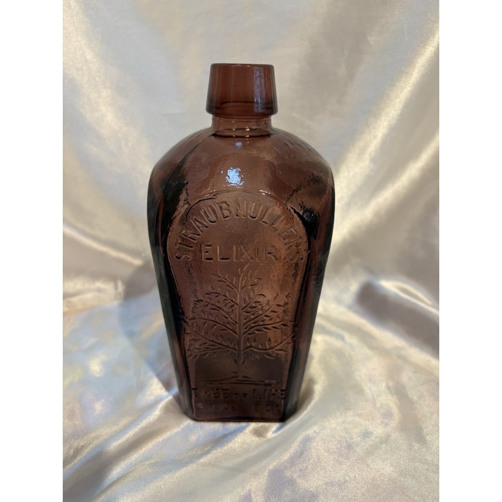 Vintage Wheaton Bottle Tree Of Life Amethyst 8.5" tall